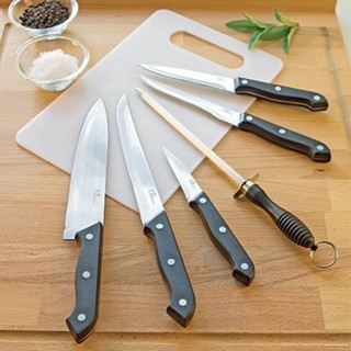 Набор ножей с точилом и разделочной доской, 7 предметов