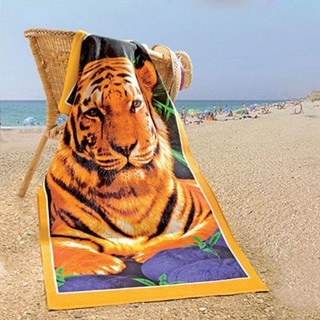 Полотенце пляжное «Тигр», размер 78 х 150 см