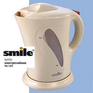 Чайник электрический SMILE WK 1305, бежевый, 1,7 л