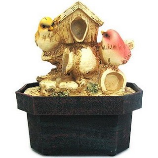 Декоративный фонтан «Птицы у домика»