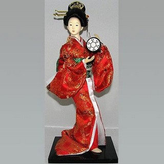 Статуэтка «Японка в красном кимоно с барабаном», 30 см