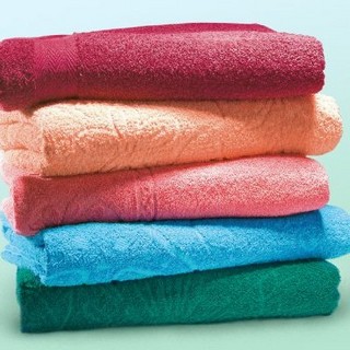 Махровые полотенца, 3 шт., бордовый