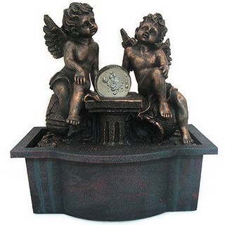 Декоративный фонтан «Два ангела», бронзовый