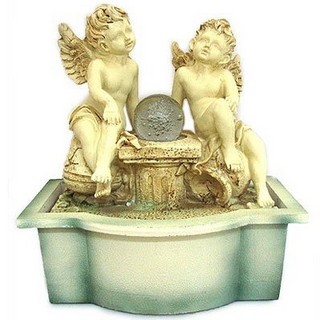 Декоративный фонтан «Два ангела», белый