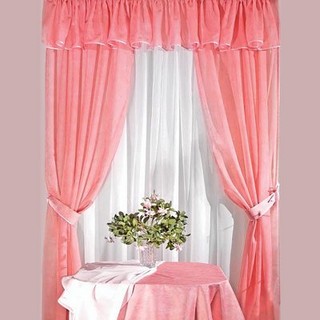 Комплект штор «Нежность» из 5 предм., цвет розовый